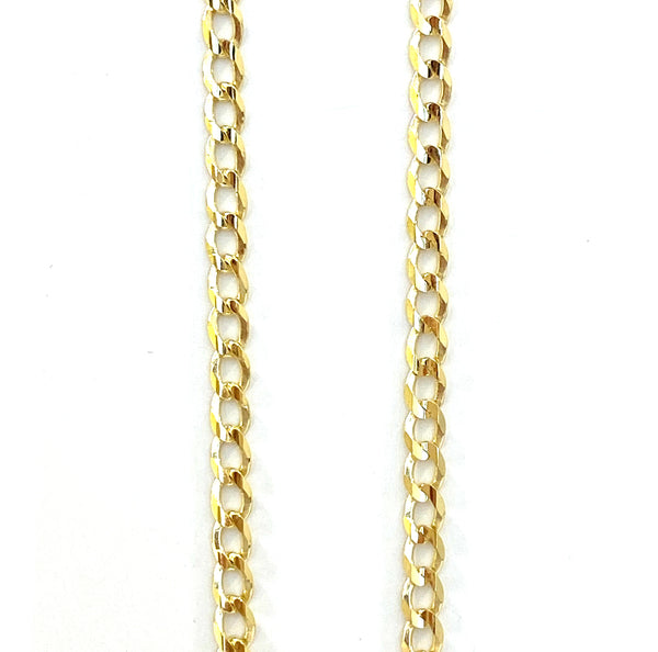 Cadena Cubana Abierta 60cm 10k