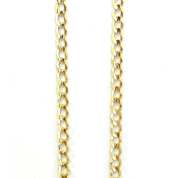 Cadena Cubana Abierta 45cm 10k