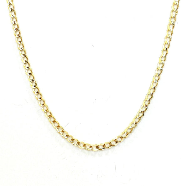 Cadena Cubana Abierta 55cm 10k