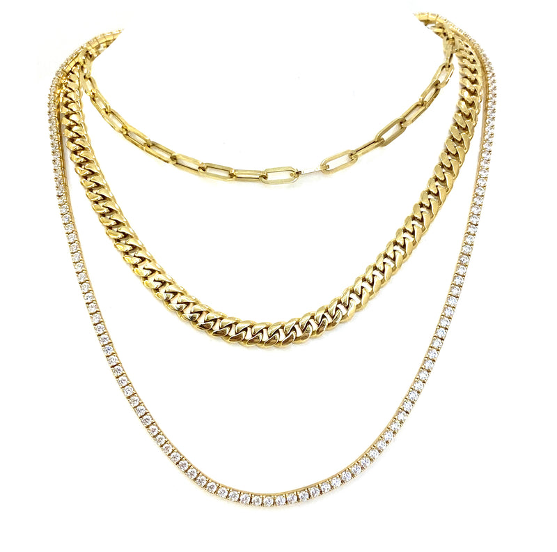 Cadena Paper Clip oro de 14k